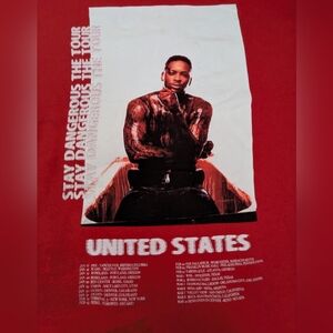 YG The Young Gangster Concert Merch 2019 Stay Dangerous The Tour Red Hoodie NWOT